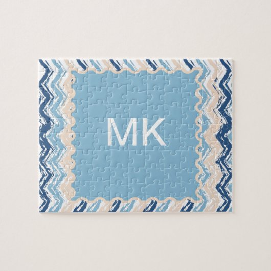 Chevron-patroon van de Stille Oceaan Legpuzzel (Horizontaal)