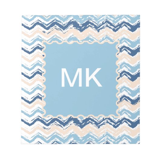 Chevron-patroon van de Stille Oceaan Notitieblok (Voorkant)