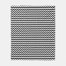 Chevron patroon zwart en witte strepen fleece deken