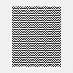 Chevron Patroon Zwart-witte strepen Fleece Deken