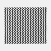 Chevron Patroon Zwart-witte strepen Fleece Deken (Voorkant (Horizontaal))
