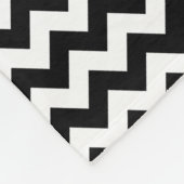 Chevron Patroon Zwart-witte strepen Fleece Deken (Hoek)