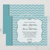 Chevron Patroonbeugel Lijst Blauwgroen Blauw Bruil Kaart (Voorkant / Achterkant)