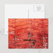 Chevron patrooneffect op rode deur briefkaart (Voorkant / Achterkant)