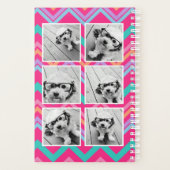 Chevron Patroonscriptnaam 6 foto's terug roze Planner (Achterkant)