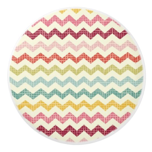 Chevron Pattern 4 Keramische Knop (Voorkant)