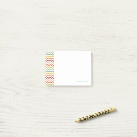 Chevron Pattern 4 Post-it® Notes (Op bureau)
