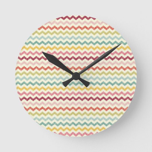 Chevron Pattern 4 Ronde Klok (Voorkant)