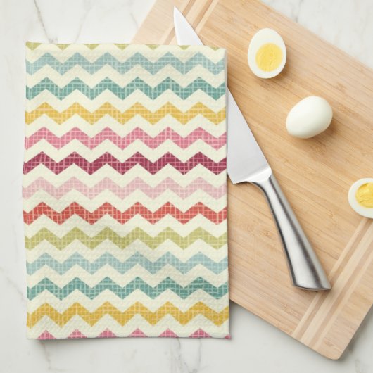 Chevron Pattern 4 Theedoek (Quarter Fold)