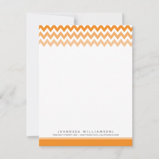 Chevron Pattern Aangepaste platte notitiekaarten ( Notitiekaartje (Voorkant)