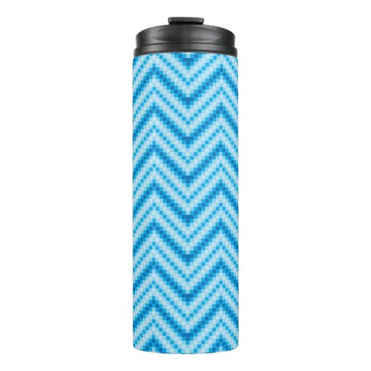 Chevron Pattern Achtergrond Thermosbeker (Voorkant)