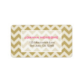 Chevron Pattern Adresetiketten Etiket (Voorkant)
