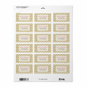 Chevron Pattern Adresetiketten Etiket (Full Sheet)