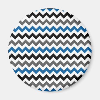 Chevron Pattern Background Blue Grey Black White Magneet