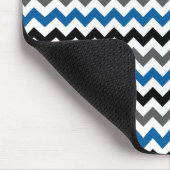 Chevron Pattern Background Blue Grey Black White Muismat (Hoek)