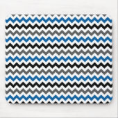 Chevron Pattern Background Blue Grey Black White Muismat (Voorkant)