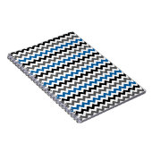 Chevron Pattern Background Blue Grey Black White Notitieboek (Rechterzijde)