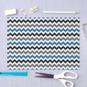Chevron Pattern Background Blue Grey Black White Tissuepapier (Craft)