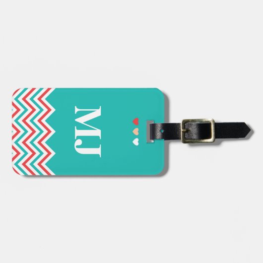 Chevron Pattern Bagagelabel met Funny Quotes (Voorkant horizontaal)