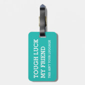 Chevron Pattern Bagagelabel met Funny Quotes (Achterkant verticaal)