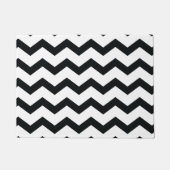 Chevron Pattern Black and White Deurmat (Voorkant)