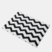 Chevron Pattern Black and White Deurmat (Schuin)