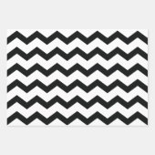 Chevron Pattern Black and White Inpakpapier Vel (Voorkant)