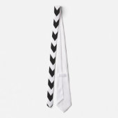 Chevron Pattern Black White Geometric Art Design Stropdas (Achterkant)