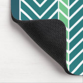 Chevron Pattern Blauwgroen Muismat (Hoek)