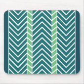 Chevron Pattern Blauwgroen Muismat (Voorkant)