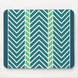 Chevron Pattern Blauwgroen Muismat