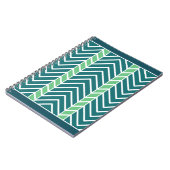 Chevron Pattern Blauwgroen Notitieboek (Linkerzijde)