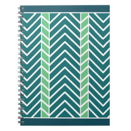Chevron Pattern Blauwgroen Notitieboek