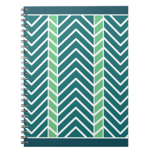 Chevron Pattern Blauwgroen Notitieboek