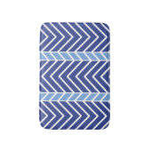 Chevron Pattern Blue Badmat (Voorkant Verticaal)