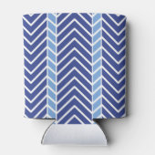 Chevron Pattern Blue Blikjeskoeler (Achterkant)