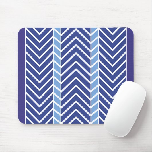 Chevron Pattern Blue Muismat (Met muis)