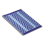 Chevron Pattern Blue Notitieboek (Rechterzijde)