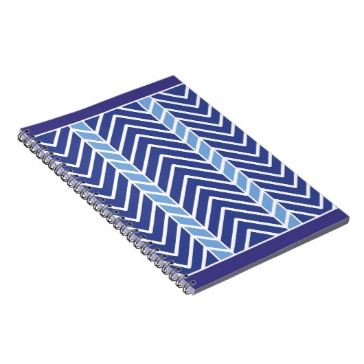 Chevron Pattern Blue Notitieboek (Rechterzijde)