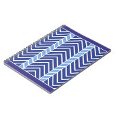 Chevron Pattern Blue Notitieboek (Linkerzijde)