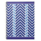 Chevron Pattern Blue Notitieboek (Voorkant)