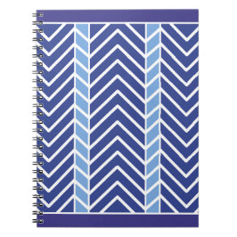 Chevron Pattern Blue Notitieboek
