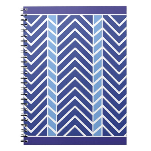 Chevron Pattern Blue Notitieboek (Voorkant)