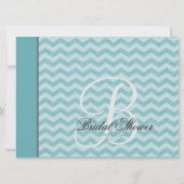 Chevron Pattern Bracket Lijst Blauwgroen Vrijgezel Kaart (Achterkant)