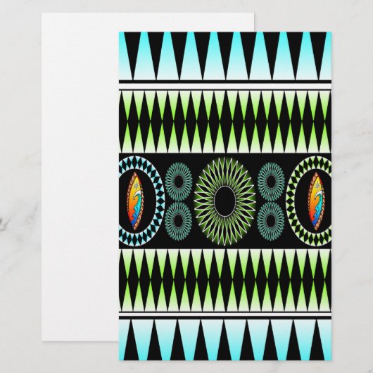 Chevron Pattern Briefpapier (Voorkant / Achterkant)