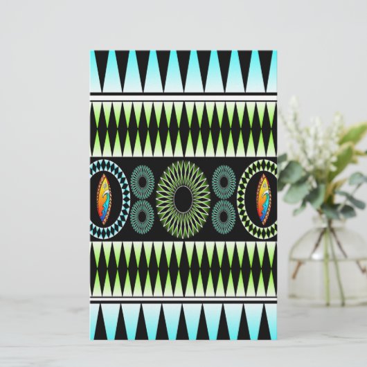 Chevron Pattern Briefpapier (Staand voorkant)