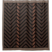 Chevron Pattern Brown Douchegordijn (Voorkant)