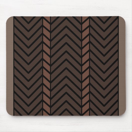 Chevron Pattern Brown Muismat (Voorkant)