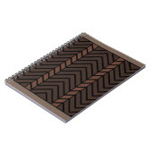 Chevron Pattern Brown Notitieboek (Linkerzijde)