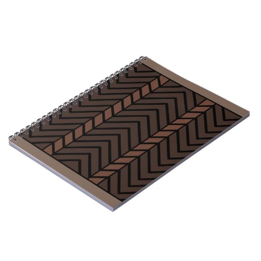 Chevron Pattern Brown Notitieboek (Linkerzijde)